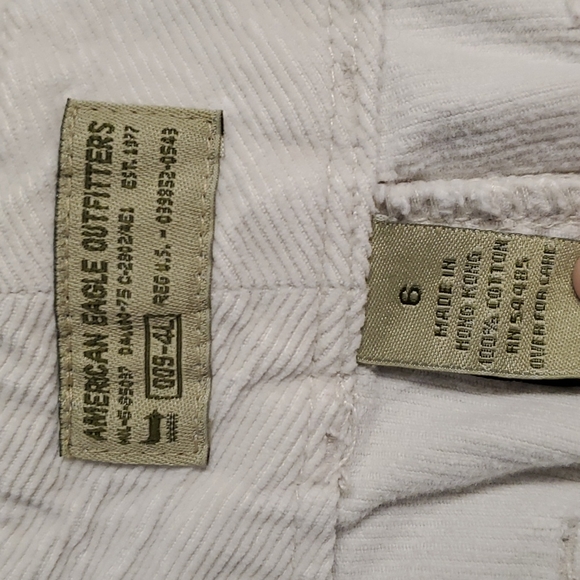 VINTAGE Corduroy American Eagle Outfitters Off-White Shorts Sz 6 EUC - Picture 12 of 13